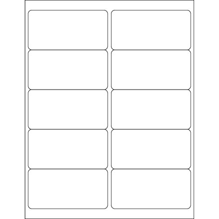 4 x 2" Glossy White Rectangle Laser Labels