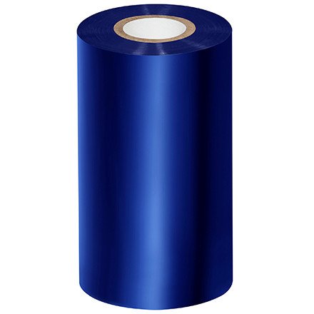 4.33" x 984' Blue Thermal Transfer Ribbons- Wax/Resin